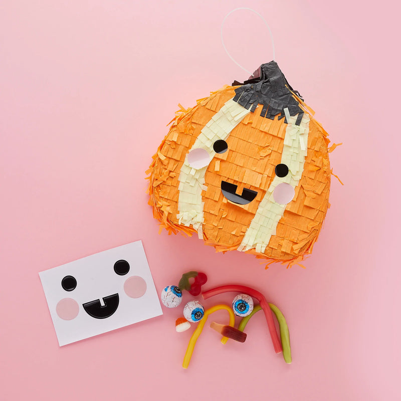 Orange Pumpkin Pinata Halloween (H)21.5 cm x (L)20 cm x (W)10 cm)