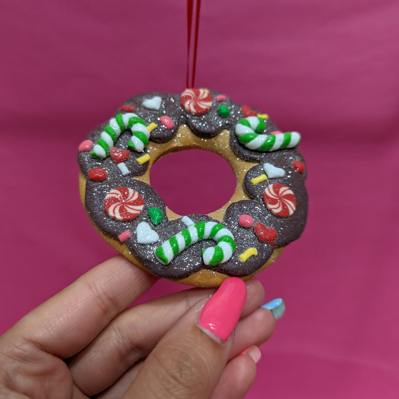 Doughnut Shaped 3D Hanging Bauble Christmas Tree Decorations