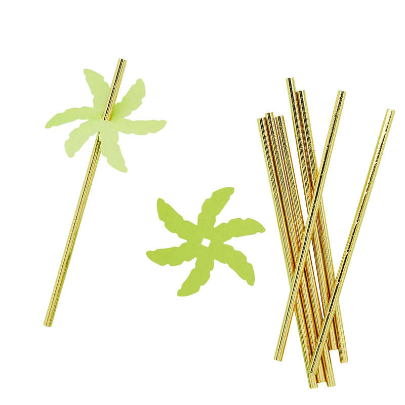 Palm Leaf Paper Straws Pack of 24