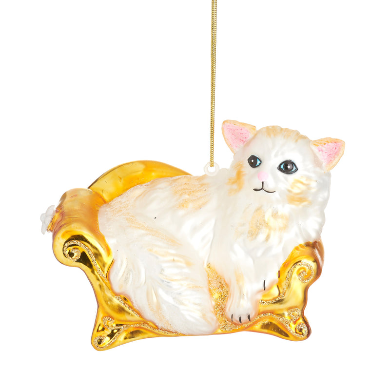 Pampered Cat Hanging Christmas Bauble