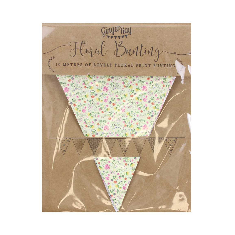 Rustic Floral Print Party Bunting 10 Metres