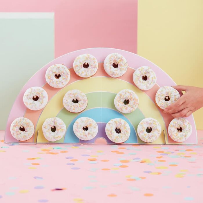 Pastel Rainbow Shaped Donut Wall Pack of 1