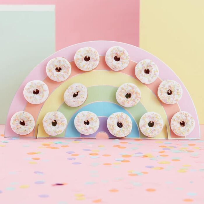 Pastel Rainbow Shaped Donut Wall Pack of 1