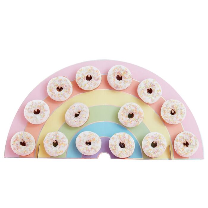 Pastel Rainbow Shaped Donut Wall Pack of 1