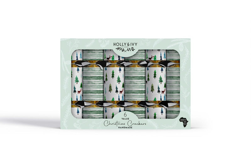 Woodland Forest Christmas Crackers Small Pack of 6