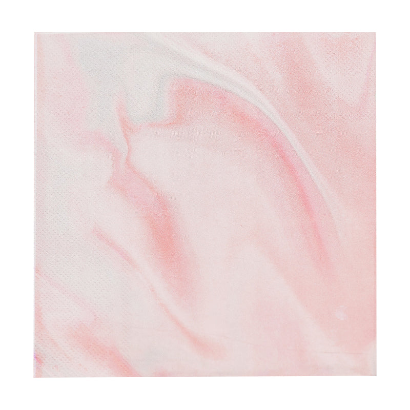 Pink Marble Napkins Pack of 16