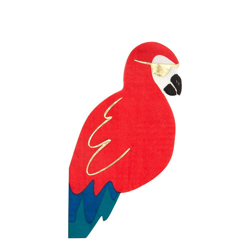 Pirate Parrot Napkins Pack of 16
