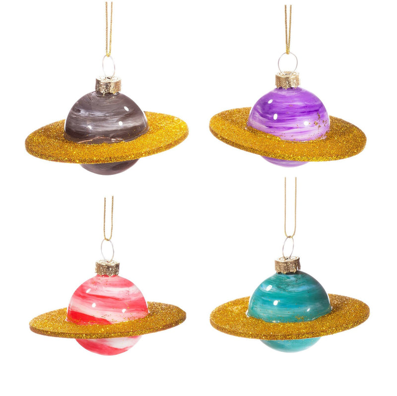 Mini Planets Shaped Bauble Set of 4