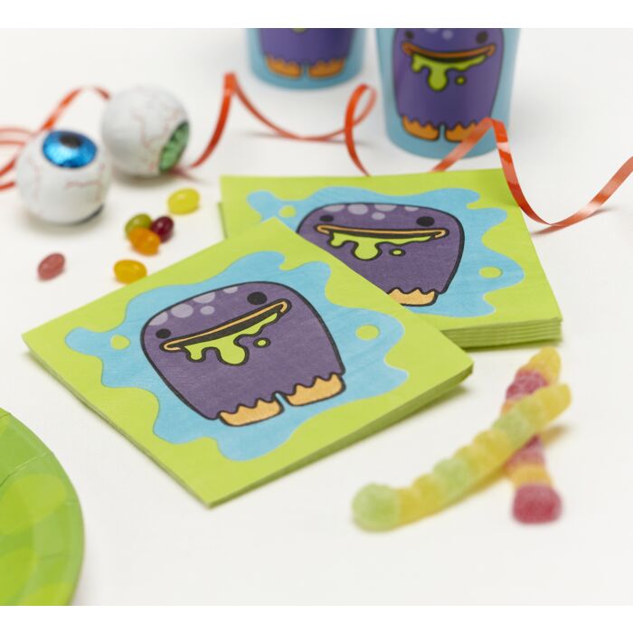 Purple Monster Madness Napkins Pack of 20