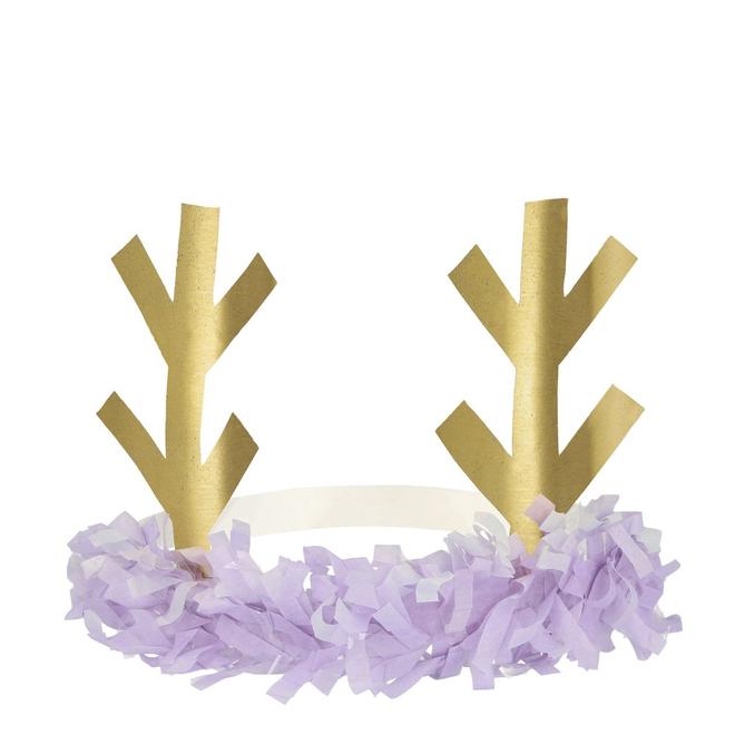 Reindeer Fringe Antler Headbands Pack of 8