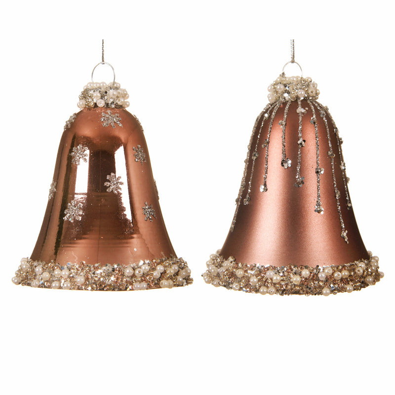 Christmas Bells Shaped Set of 2 Hanging Christmas Decoration 3d Baubles