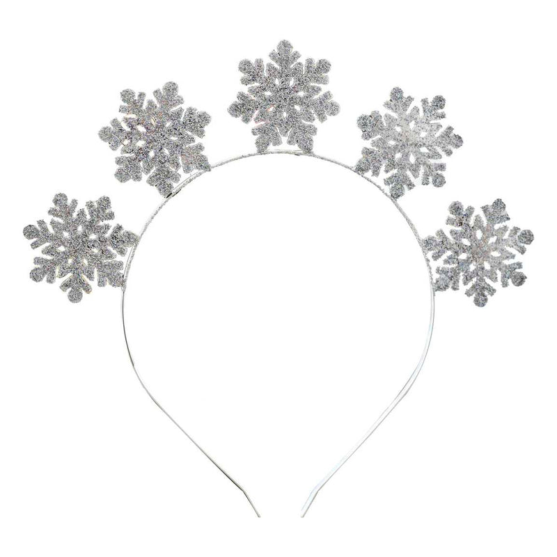 Metal Silver Snowflake Christmas Headband
