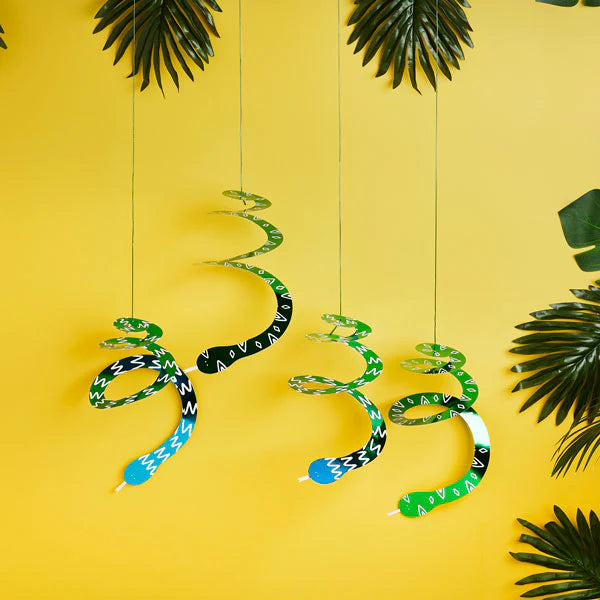 Swirly Snake Hanging Decoration Pack of 4