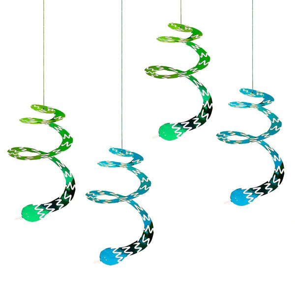 Swirly Snake Hanging Decoration Pack of 4