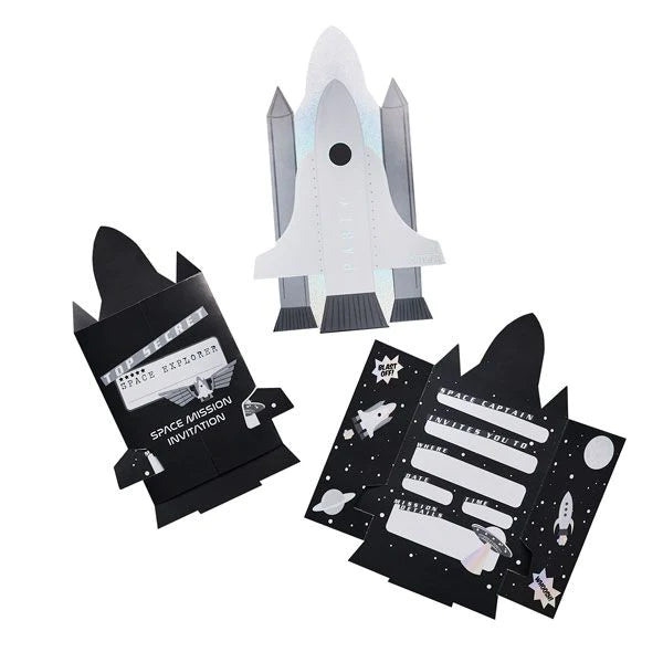 Space Shuttle Party Invitations Pack of 10