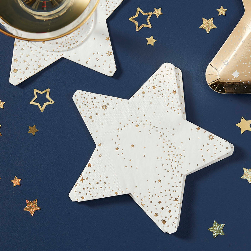 Star Shaped Napkins Pack of 16