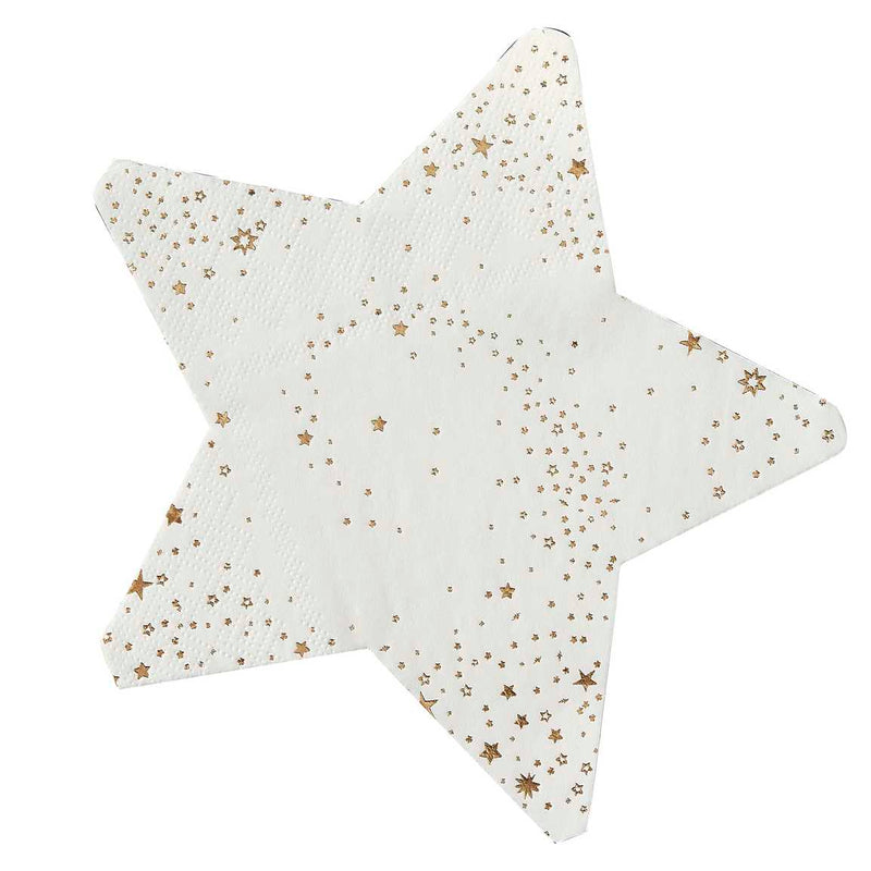 Star Shaped Napkins Pack of 16