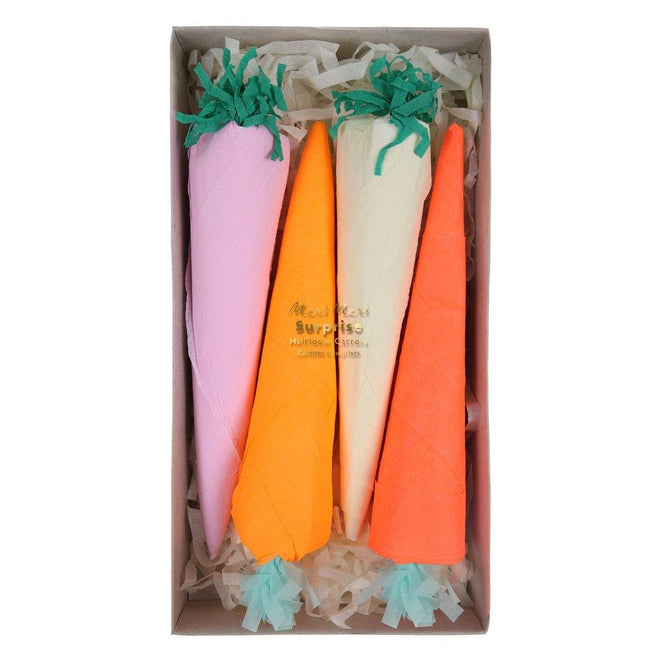 Easter Party Surprise Carrots Pack of 4 in 4 Colours