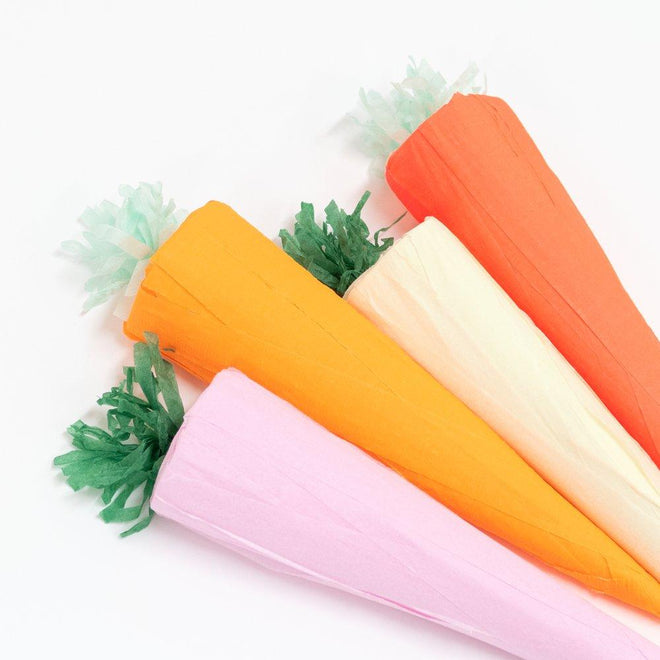 Easter Party Surprise Carrots Pack of 4 in 4 Colours