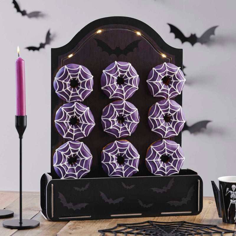 Halloween Tombstone Donut Stand with Treat Bucket and Lights 44cm (H) x 36cm (W) x 9.5cm (D)