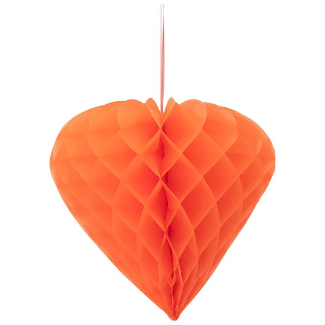 Valentine Honeycomb Heart Decorations Pack of 6