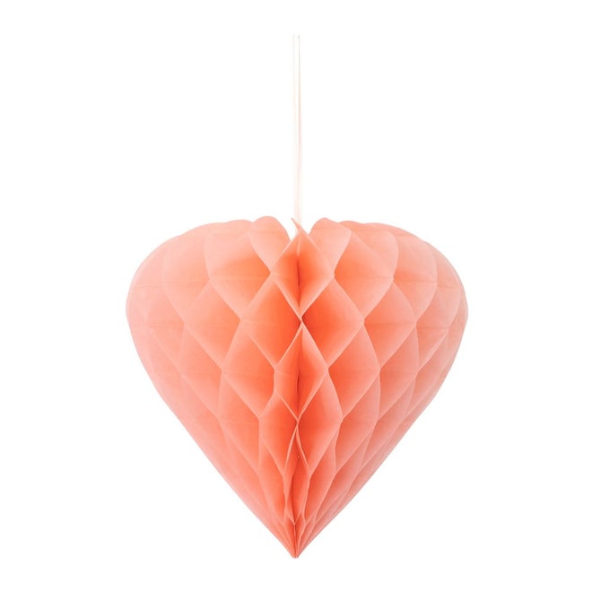 Valentine Honeycomb Heart Decorations Pack of 6