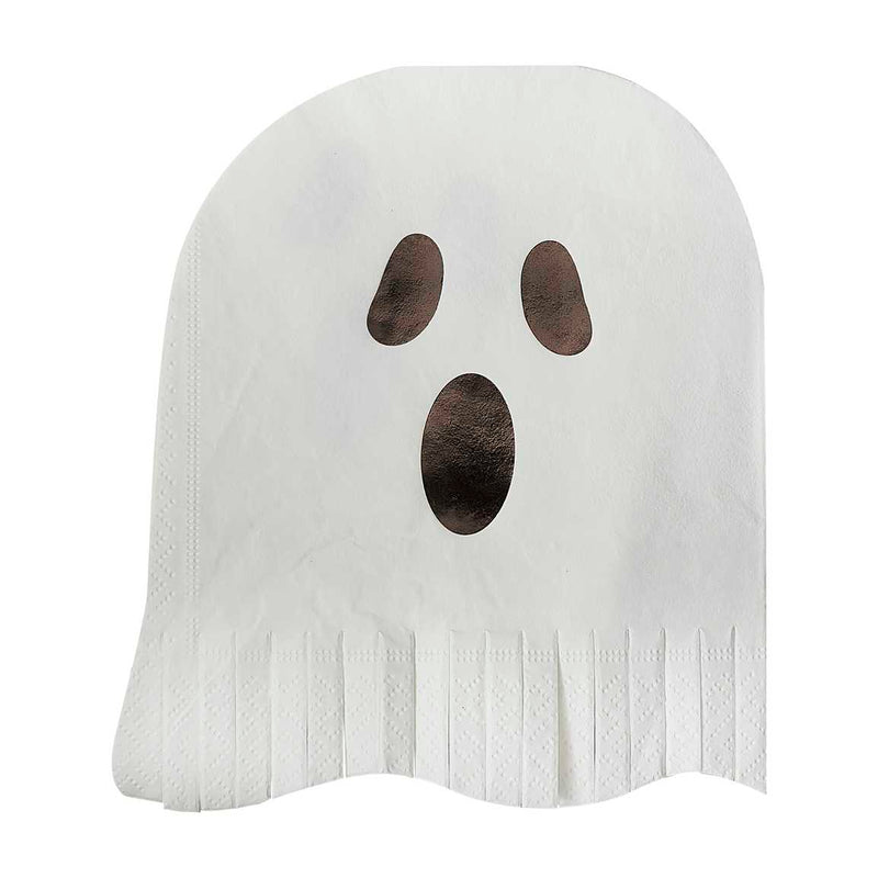 Ghost Fringe Paper Halloween Napkins Pack of 16
