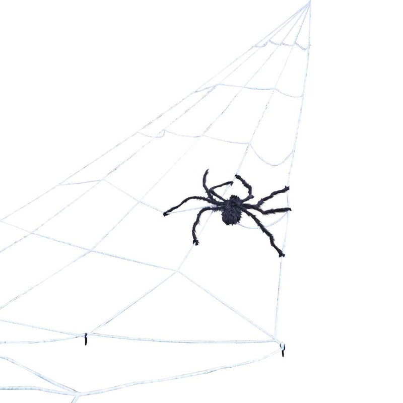 Giant Halloween Spider Web Decoration with Large Spider 7 Metres